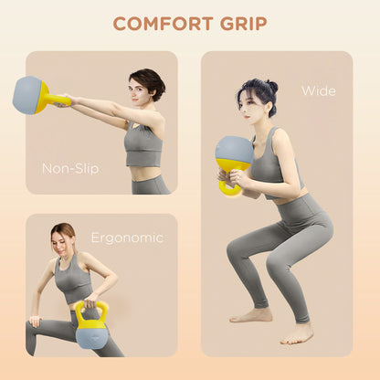 SPORTNOW 6KG Soft Kettlebell With Non-Slip Handle For Home Gym.
