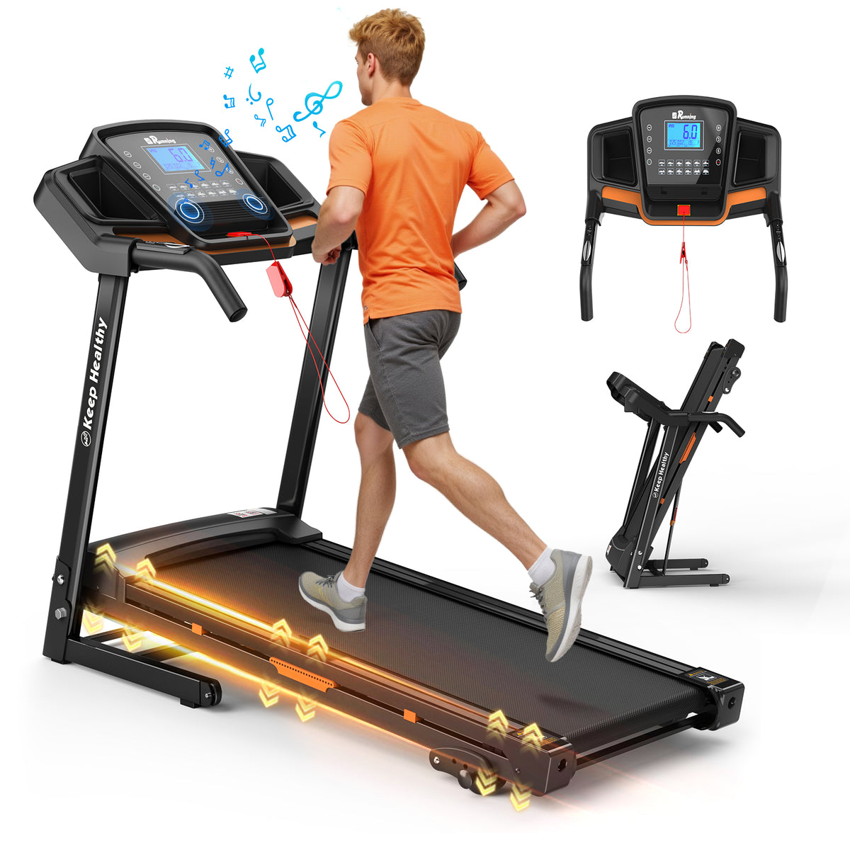 Folding Treadmill For Home Electric Treadmill Workout Running Machine