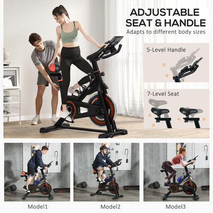 Flywheel Stationary Bike Indoor Cycling Machine With Adjustable Resistance Seat