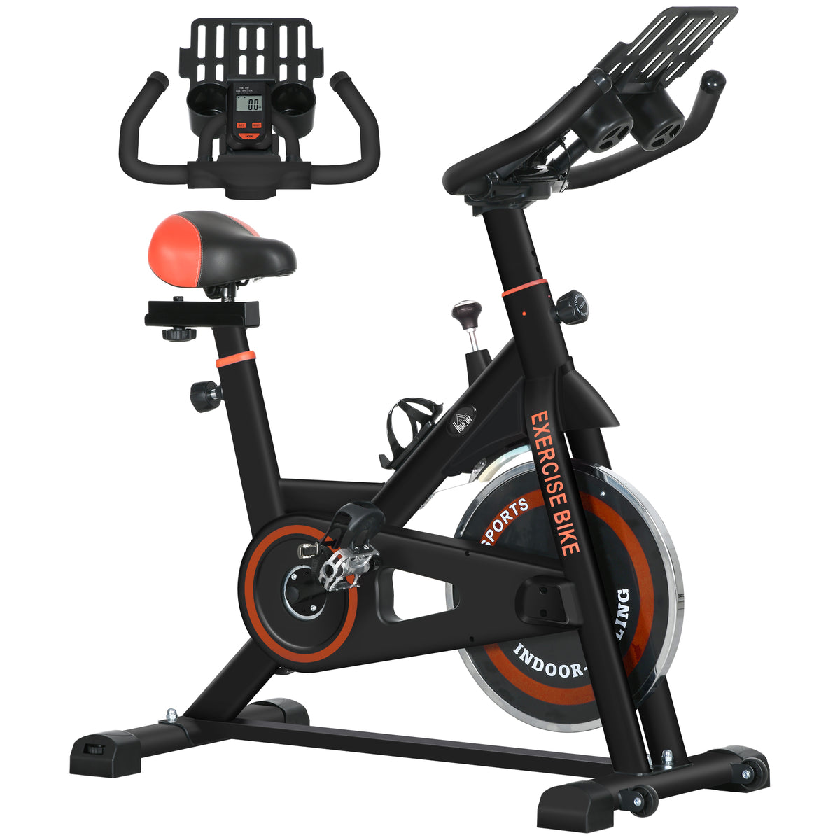 Flywheel Stationary Bike Indoor Cycling Machine With Adjustable Resistance Seat