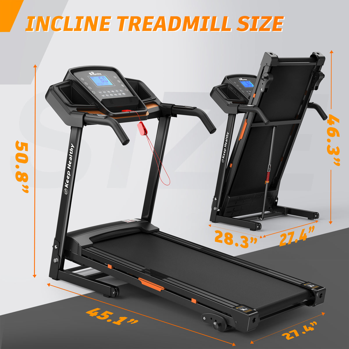 Folding Treadmill For Home Electric Treadmill Workout Running Machine