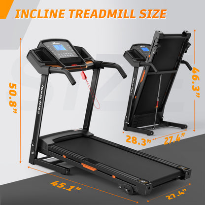 Folding Treadmill For Home Electric Treadmill Workout Running Machine