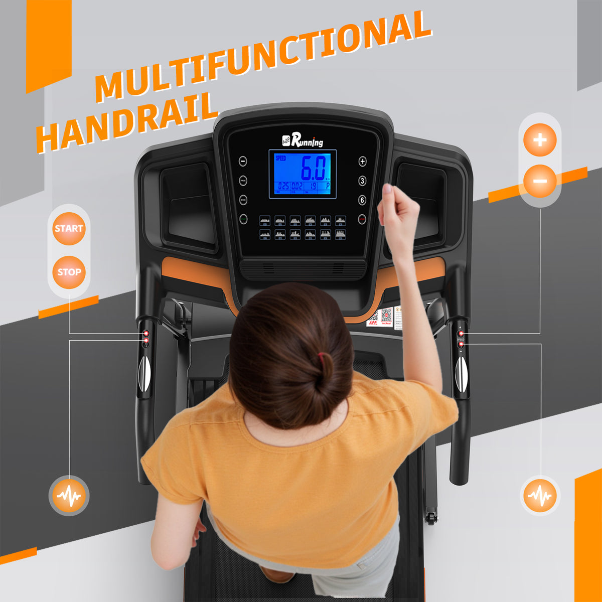 Folding Treadmill For Home Electric Treadmill Workout Running Machine