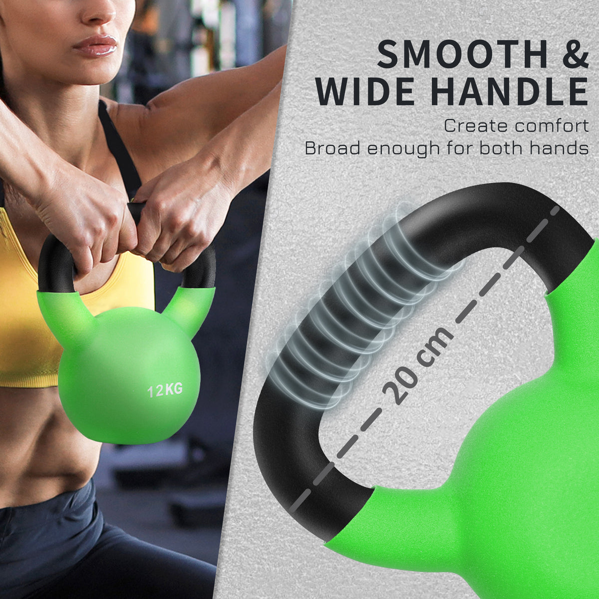Soft Kettlebell, 12kg Kettle Bell With Non-Slip Handle For Home Gym Weight Lifting.